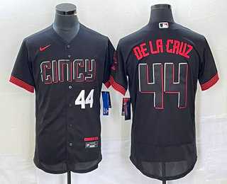 Men's Cincinnati Reds #44 Elly De La Cruz Number Black 2023 City Connect Flex Base Stitched Baseball Jersey,We sell and wholesale Men's Cincinnati Reds #44 Elly De La Cruz Number Black 2023 City Connect Flex Base Stitched Baseball Jersey on line form chian!